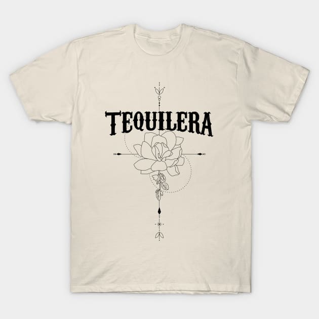 Tequilera - Flower design T-Shirt by verde